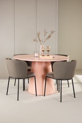 Venture Home Matbord Lanzo med Edina Stol