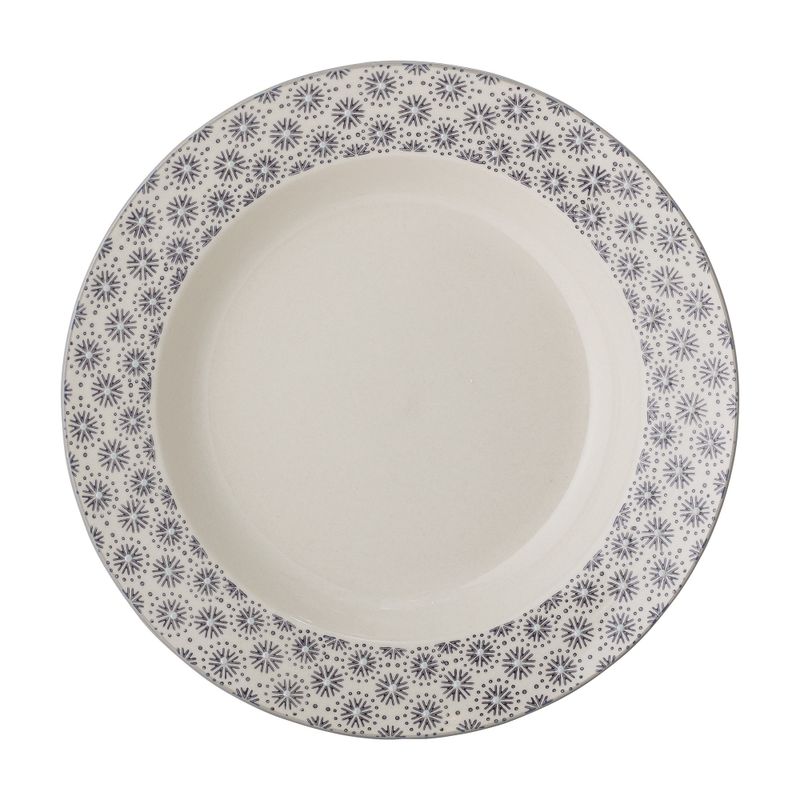 Bloomingville Elsa Tallrik Deep, Grå, Stengods - 12-pack