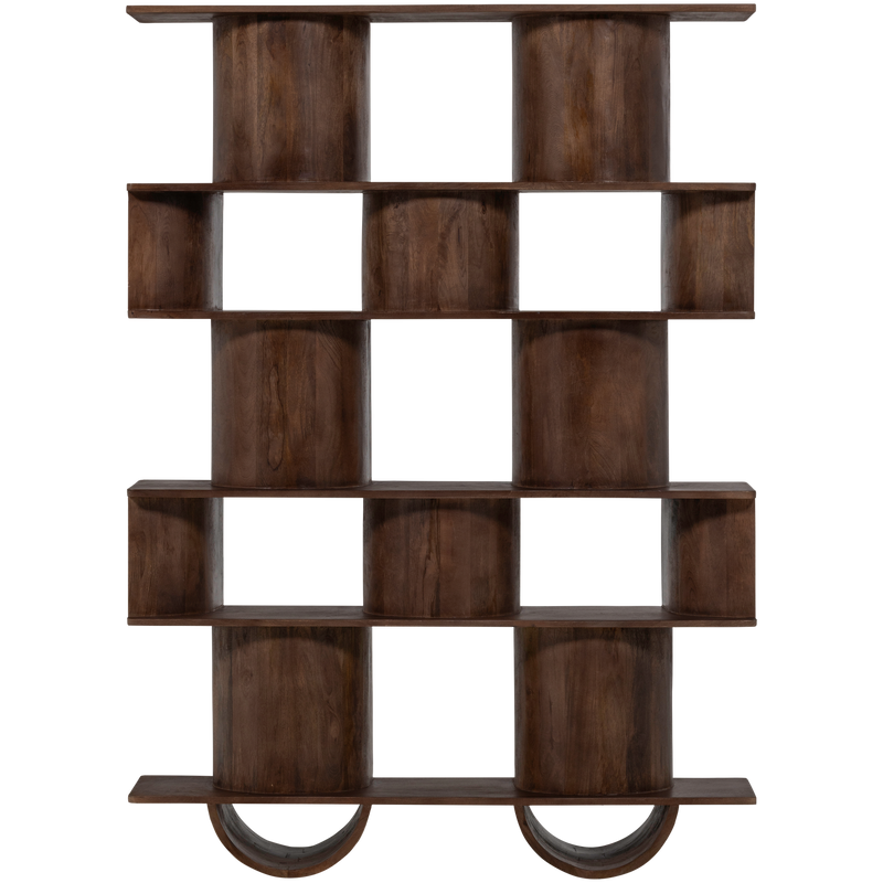 WOOOD Sinne Bokhylla Mangoträ Valnöt 180x130 cm