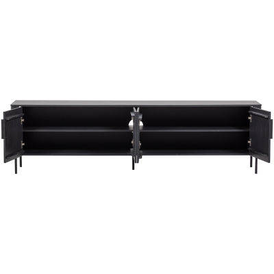 WOOOD Gunnar TV-bänk 200 cm Matt Svart FSC-certifierad