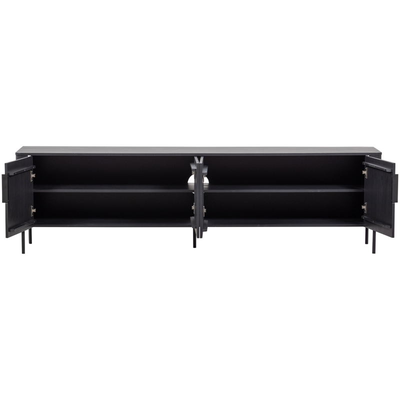 WOOOD Gunnar TV-bänk 200 cm Matt Svart FSC-certifierad