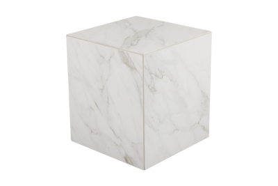 Brafab Zten Soffbord 40x40 cm Vit Marmoreffekt