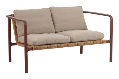 Brafab Motty 2-sits soffa Zin Red / Teddy Beige