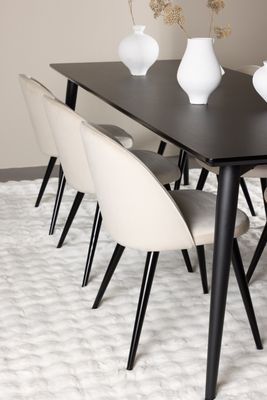 Venture Home Ellis Matbord med Velvet Matstol