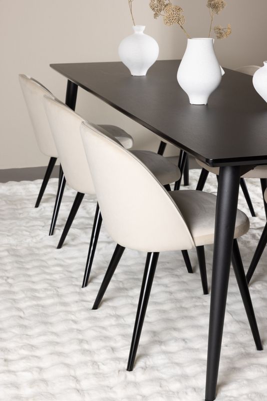 Venture Home Ellis Matbord med Velvet Matstol