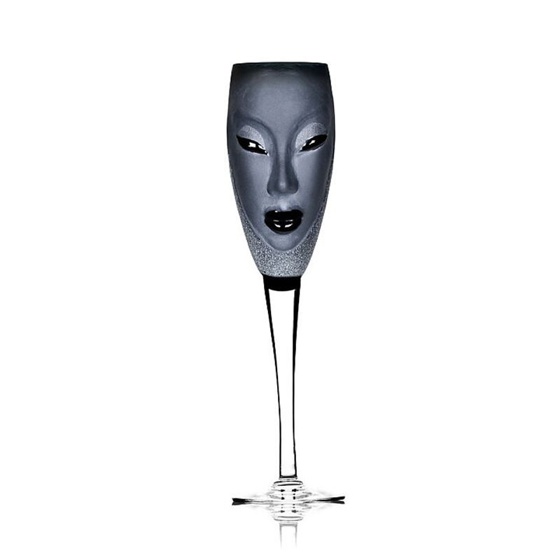 Målerås Electra Champagneglas, svart