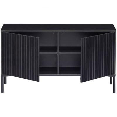 WOOOD NEW GRAVURE TV-bänk 100 cm i svart furu
