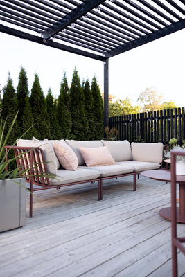 Brafab Collier Mittdel Zin Röd / Teddy Beige