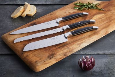 Laguiole By Hâws kockset med 3 delar, handtag i svart trä