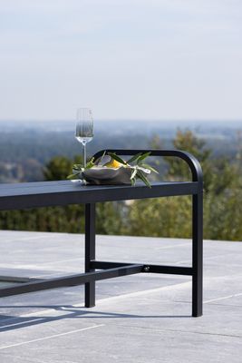 Venture Home Cascais Bänk i Svart Aluminium