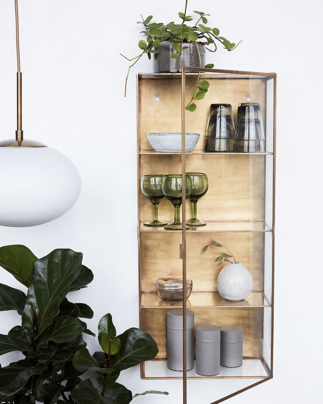 House Doctor Glass Skåp Mässing