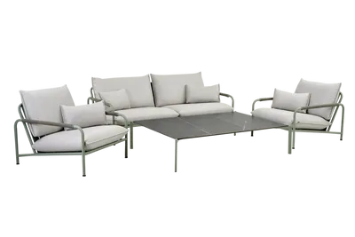 Brafab Lerberget 2,5-sits soffa grön / ash