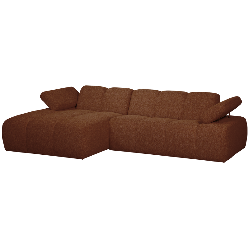 WOOOD Mojo Chaiselongue Soffa Vänster Bouclé Rost