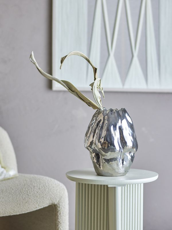 Bloomingville Bobby vas, silver, stengods