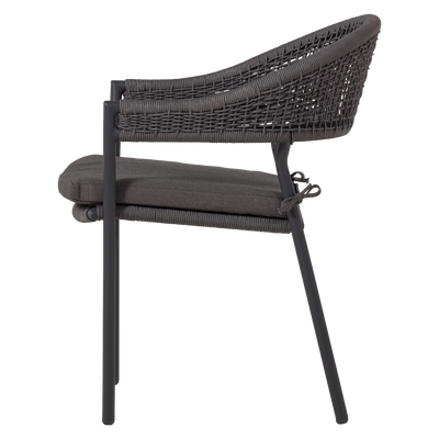 WOOOD Rilo Trädgårdsstol i Aluminium, Brun, 6 st