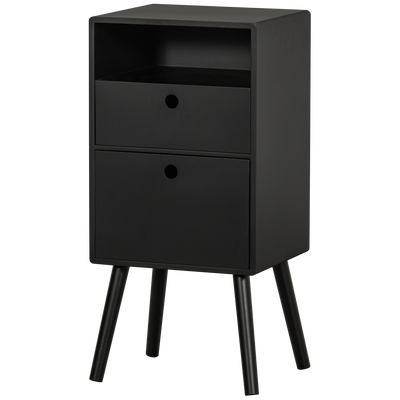 WOOOD Ozzy Sängbord Högt Svart Trä