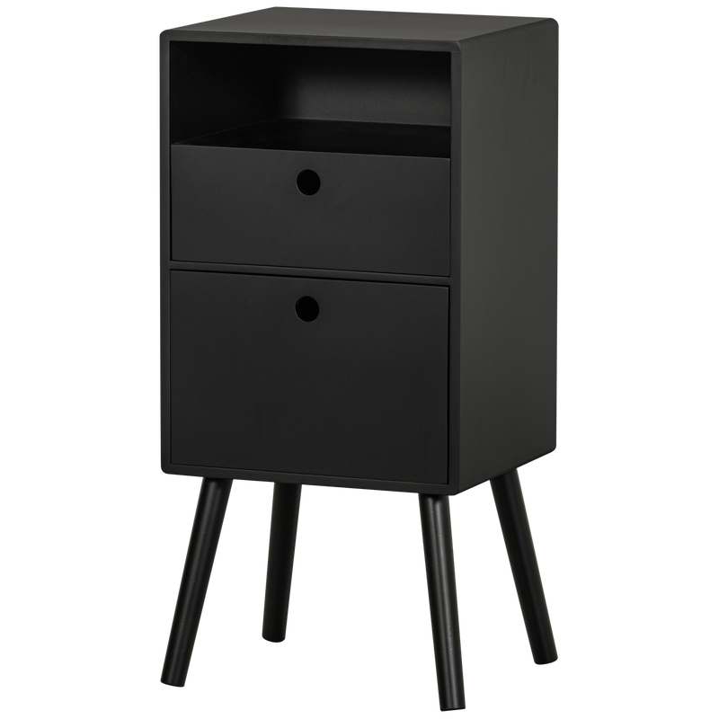 WOOOD Ozzy Sängbord Högt Svart Trä
