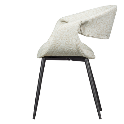 WOOOD Yossi Matstol i Naturlig Färg med Svart Metallben 2 st