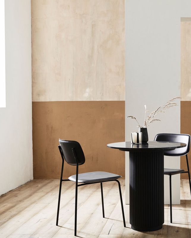 Nordal ERIE cafébord - svart marmortopp