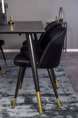 Venture Home Matgrupp Dipp med Velvet Stolar