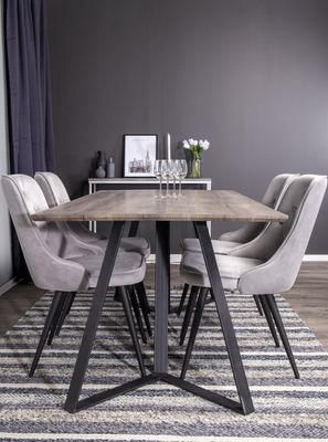 Venture Home Matgrupp Marina med stolarna Velvet Deluxe