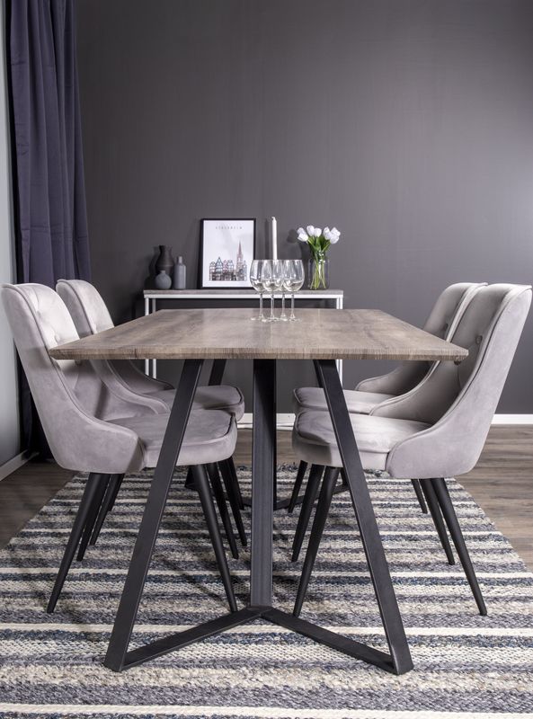 Venture Home Matgrupp Marina med stolarna Velvet Deluxe