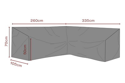 Brafab Möbelskydd för Hörnsoffa 335/260x70 cm Premium