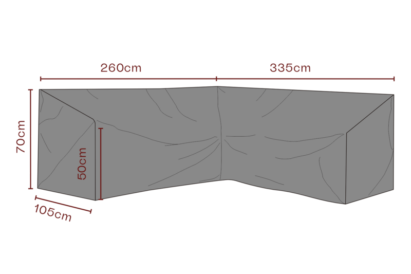Brafab Möbelskydd för Hörnsoffa 335/260x70 cm Premium