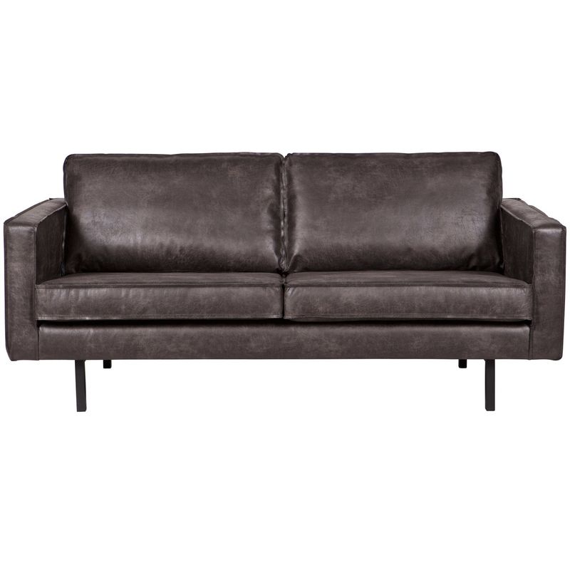 WOOOD RODEO 2,5-sits Soffa Eco Läder Svart