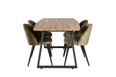 Venture Home Matgrupp Inca med stolar Velvet