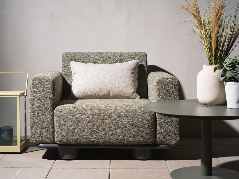 Brafab Bolster Fåtölj Antracit / Teddy Verde