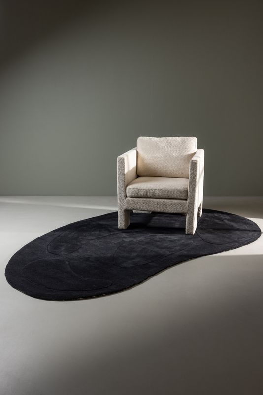 Venture Home Enard Matta - Exklusiv Svart Ullmatta