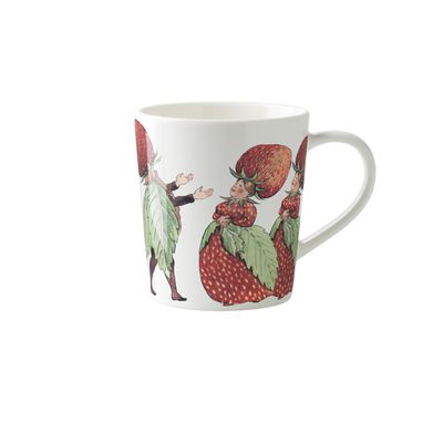 Design House Stockholm Elsa Beskow Mugg The Strawberry Family 40 cl med öra