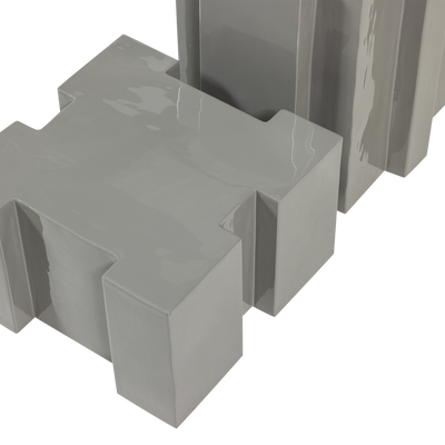 WOOOD Jasmir Sidobord Set - Metall Grå