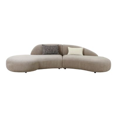 House Nordic Venice Soffa - Chenille, 2 Kuddar, Naturlig
