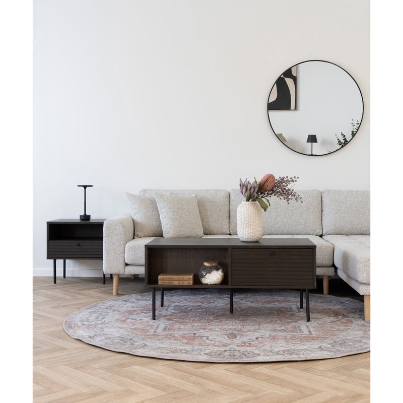 House Nordic Madrid Rund Spegel Svart 80 cm