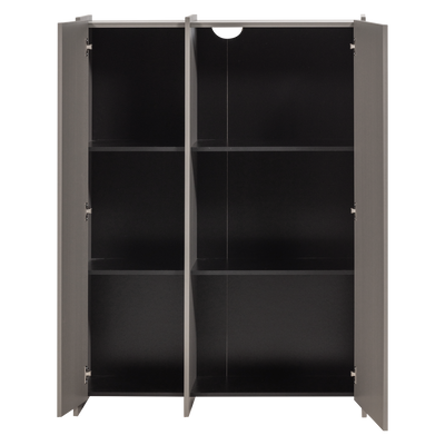 WOOOD BROCK 2-Dörrars Skåp i Askfanér, Varmgrå