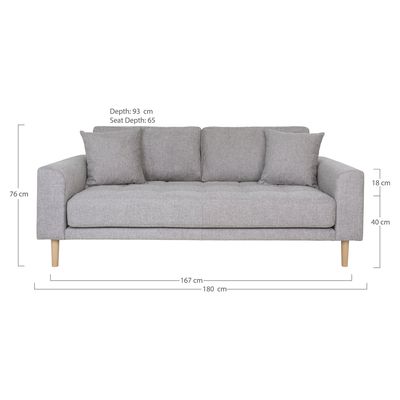 House Nordic Lido 2,5-sits soffa Ljusgrå