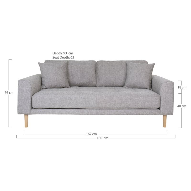House Nordic Lido 2,5-sits soffa Ljusgrå