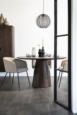 Eleonora Matbord Aron Rund 130x76 - Brun