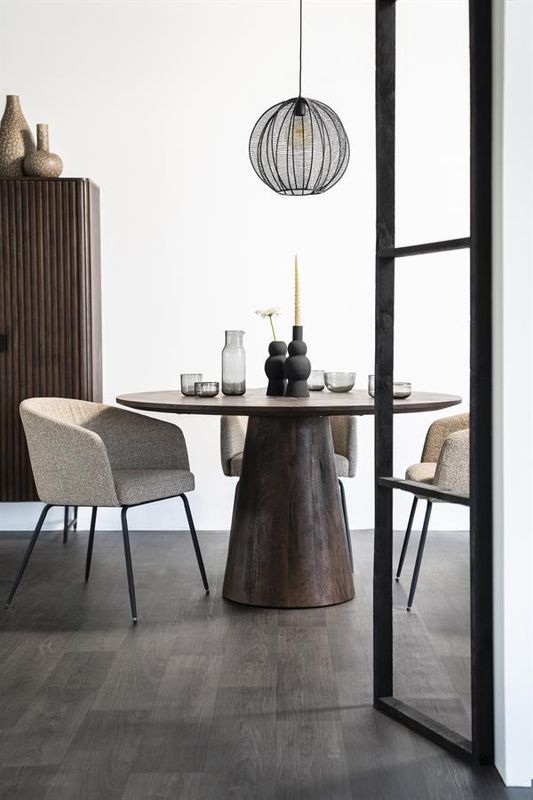 Eleonora Matbord Aron Rund 130x76 - Brun