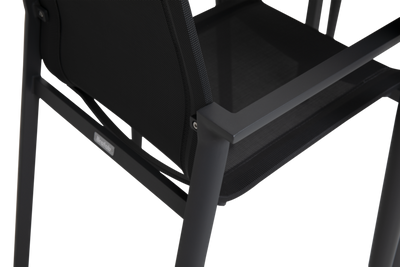 Brafab Delia Stapelstol Antracit/Textilene