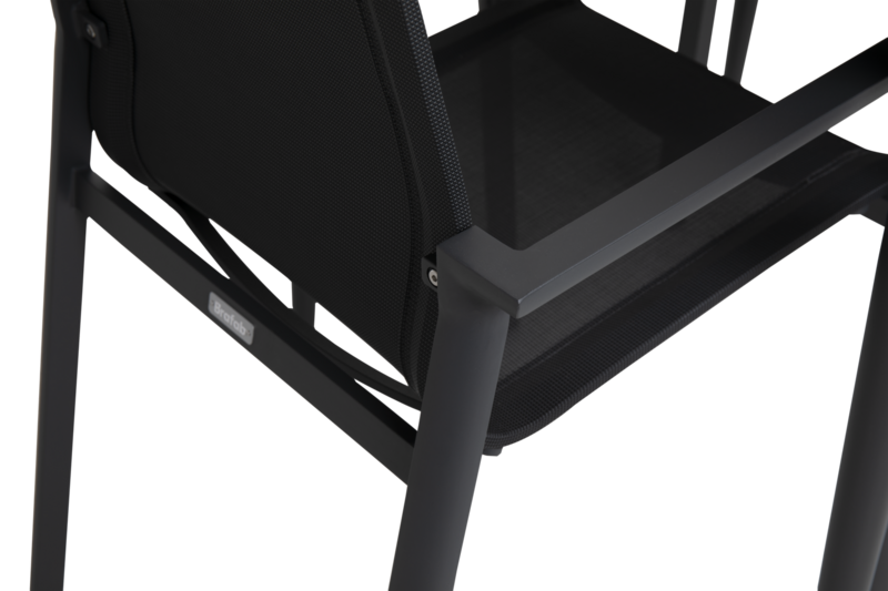 Brafab Delia Stapelstol Antracit/Textilene