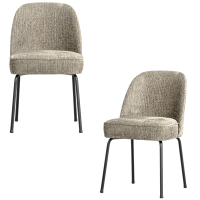 WOOOD Vogue Matstol i Strukturvelvet - Wheatfield 2 st