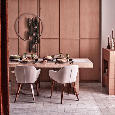 Vtwonen Base Matstol Sammet Melange Sand 2 st