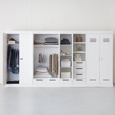 WOOOD CONNECT 2-Dörrars Klädskåp Vit