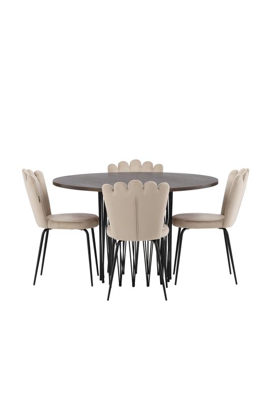 Venture Home Stone Rund Matgrupp