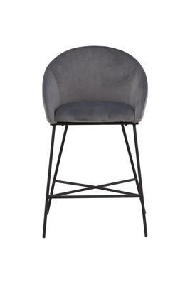 Venture Home Velvet Barstol i Grå Sammet