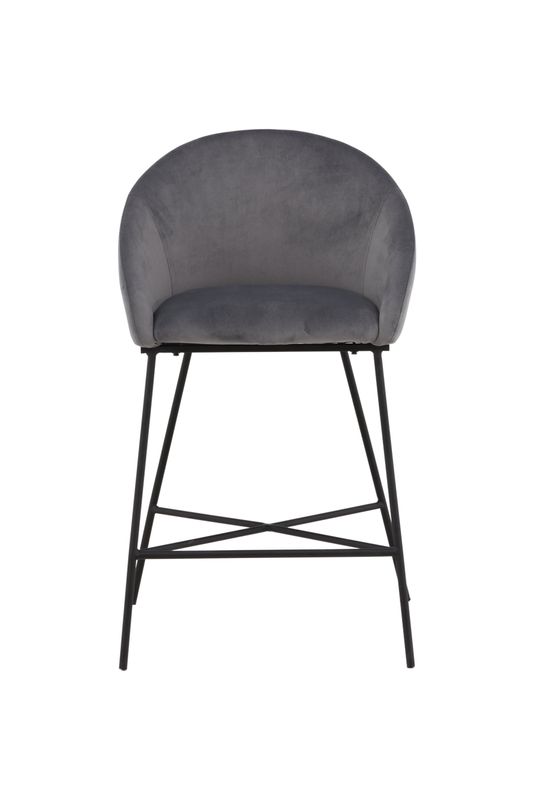 Venture Home Velvet Barstol i Grå Sammet