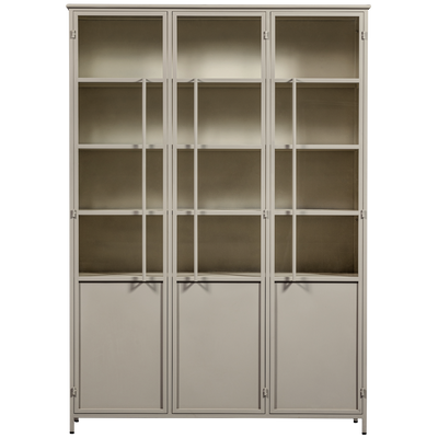 WOOOD Exhibit XL 3-Dörrars Vitrinskåp i Metall, Sand